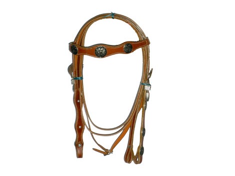 Western Leather Bridle with Reins