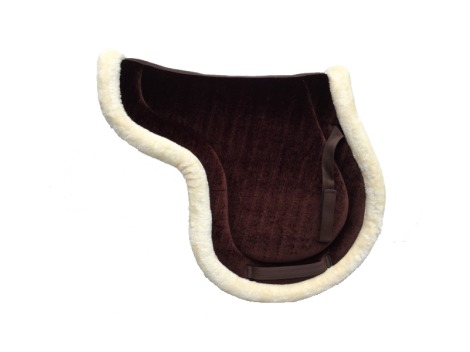 Shaped saddle pad with cotton fur