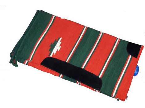 Synthetic western saddle blanket in navajo fabric