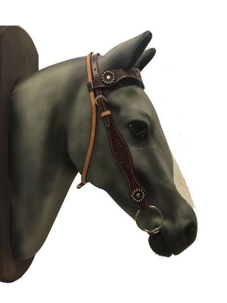 Western leather bridle