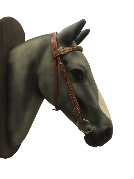 Western leather bridle