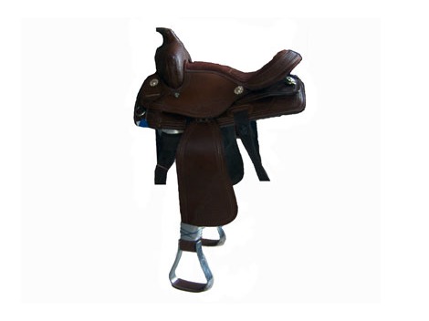 Leather western pony saddle