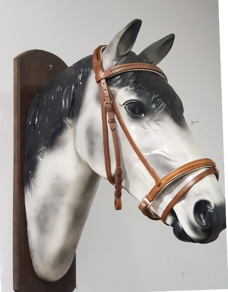 English leather bridle with strass on the browband