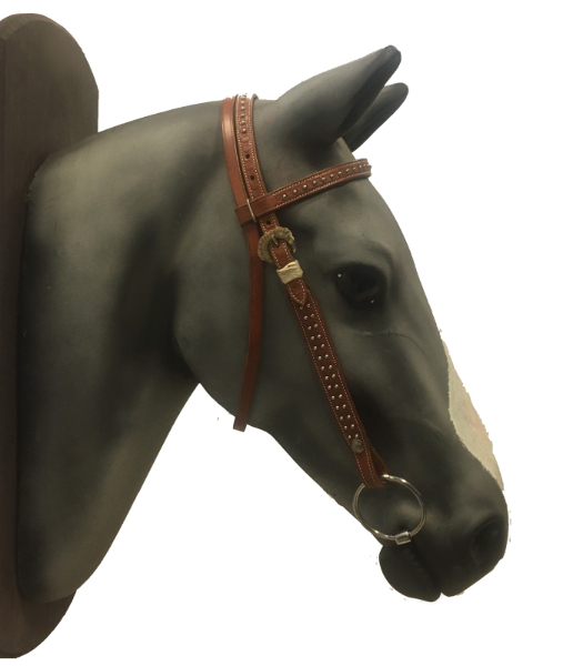 Western leather bridle